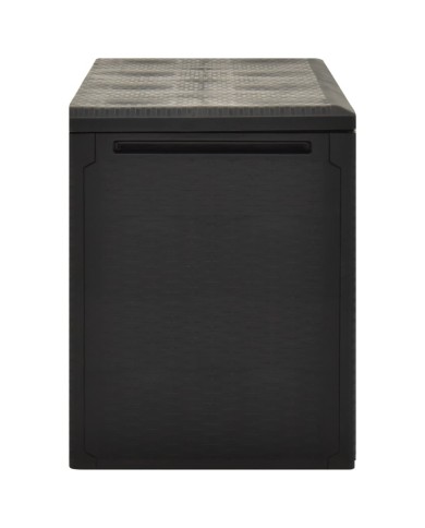 Boîte de rangement de jardin Anthracite 114x47x60 cm