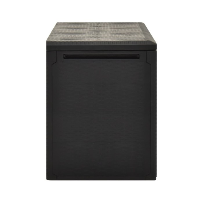Boîte de rangement de jardin Anthracite 114x47x60 cm