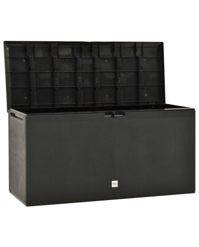 Boîte de rangement de jardin Anthracite 114x47x60 cm