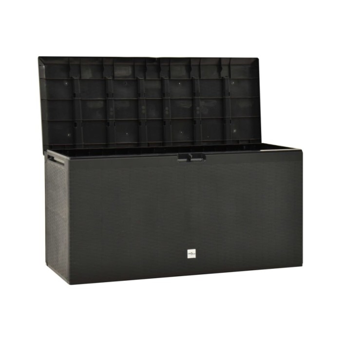 Boîte de rangement de jardin Anthracite 114x47x60 cm
