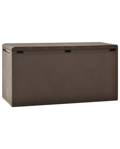 Boîte de rangement de jardin Marron 114x47x60 cm