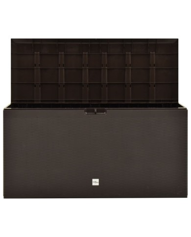 Boîte de rangement de jardin Marron 114x47x60 cm