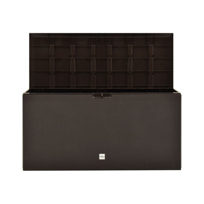 Boîte de rangement de jardin Marron 114x47x60 cm