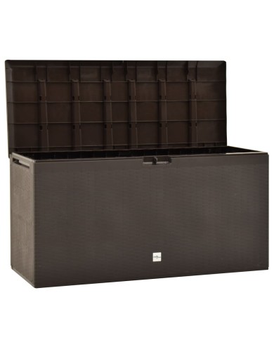 Boîte de rangement de jardin Marron 114x47x60 cm