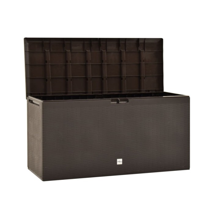 Boîte de rangement de jardin Marron 114x47x60 cm