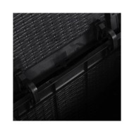 Boîte de rangement de jardin 90 L Noir PP Rotin