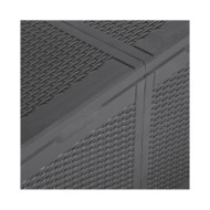 Boîte de rangement de jardin 180 L Noir PP Rotin