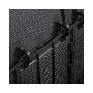 Boîte de rangement de jardin 270 L Noir PP Rotin