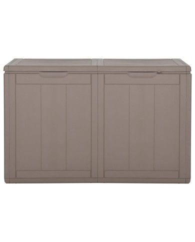 Boîte de rangement de jardin 180 L Marron PP Rotin