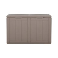 Boîte de rangement de jardin 180 L Marron PP Rotin