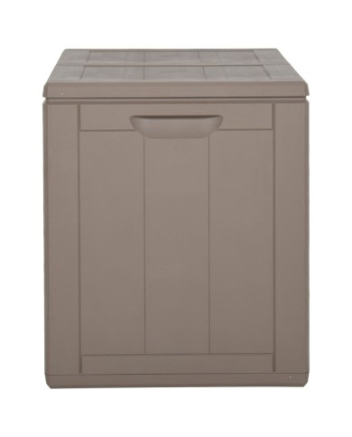 Boîte de rangement de jardin 180 L Marron PP Rotin