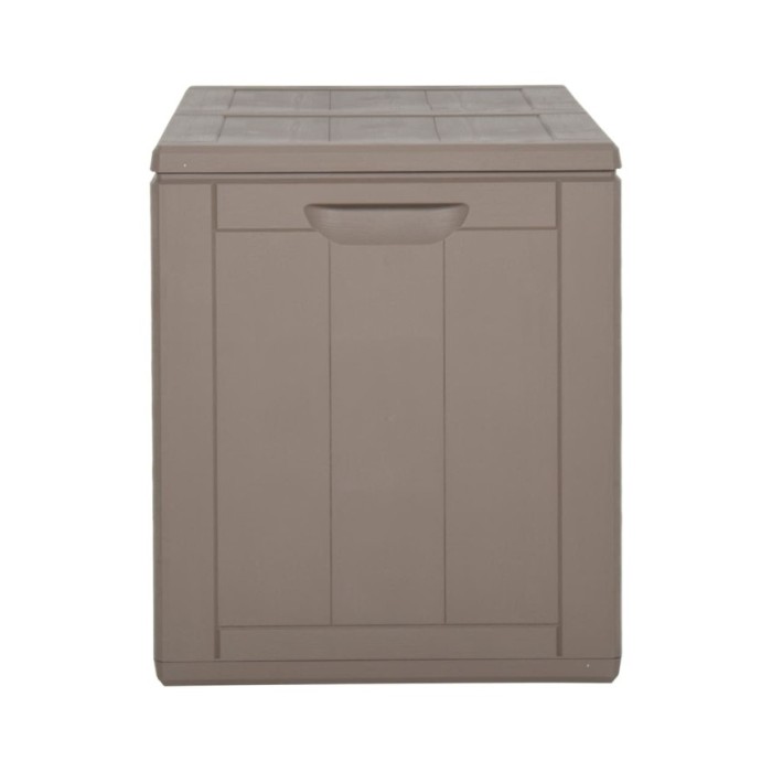 Boîte de rangement de jardin 180 L Marron PP Rotin