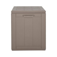 Boîte de rangement de jardin 180 L Marron PP Rotin