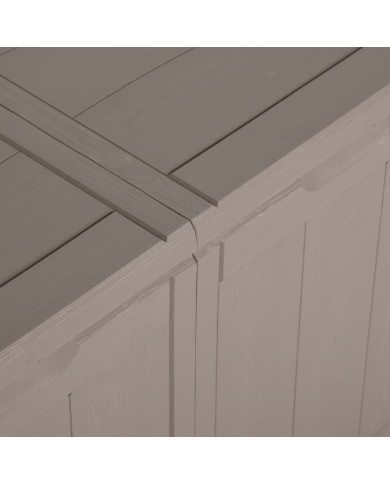 Boîte de rangement de jardin 180 L Marron PP Rotin