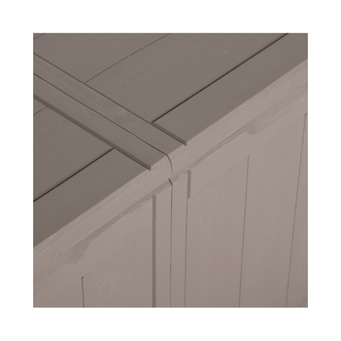 Boîte de rangement de jardin 180 L Marron PP Rotin