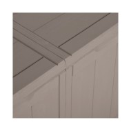 Boîte de rangement de jardin 180 L Marron PP Rotin