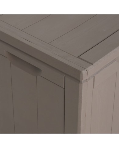 Boîte de rangement de jardin 180 L Marron PP Rotin