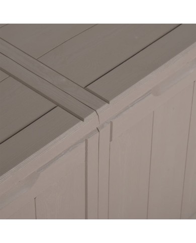 Boîte de rangement de jardin 270 L Marron PP Rotin