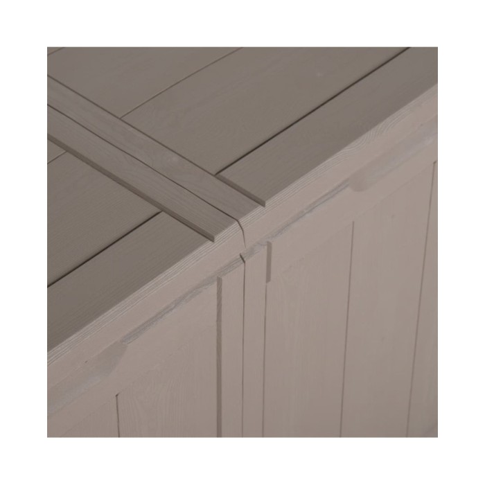 Boîte de rangement de jardin 270 L Marron PP Rotin