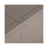 Boîte de rangement de jardin 270 L Marron PP Rotin