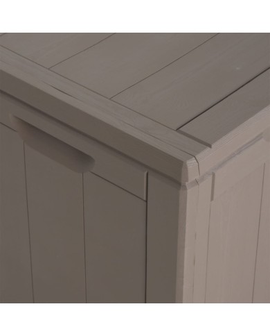 Boîte de rangement de jardin 270 L Marron PP Rotin