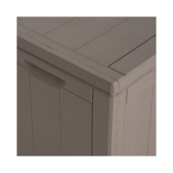 Boîte de rangement de jardin 270 L Marron PP Rotin