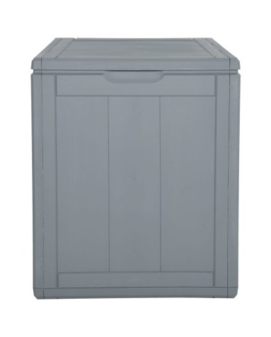 Boîte de rangement de jardin 90 L Gris PP Rotin