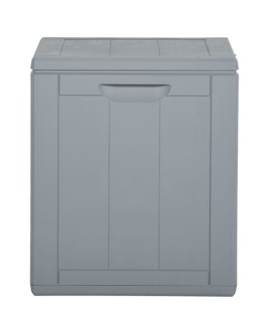 Boîte de rangement de jardin 90 L Gris PP Rotin