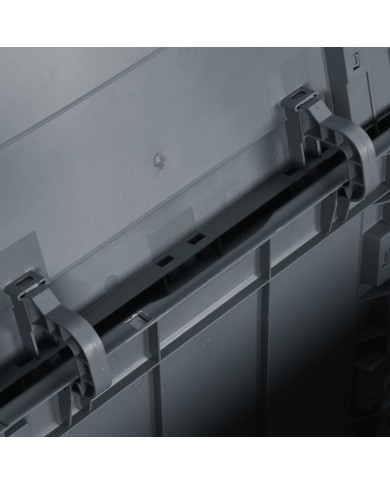 Boîte de rangement de jardin 90 L Gris PP Rotin