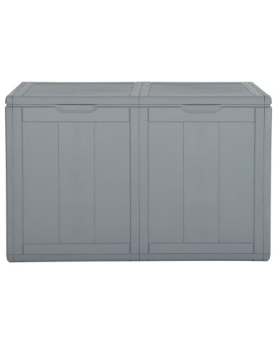 Boîte de rangement de jardin 180 L Gris PP Rotin