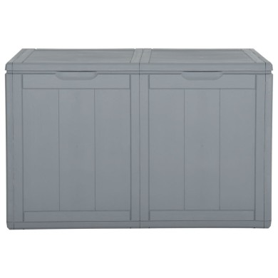 Boîte de rangement de jardin 180 L Gris PP Rotin