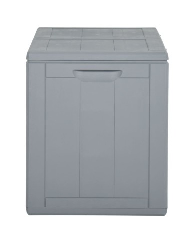 Boîte de rangement de jardin 180 L Gris PP Rotin