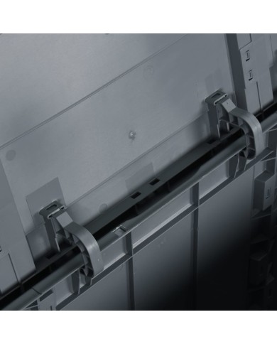 Boîte de rangement de jardin 180 L Gris PP Rotin