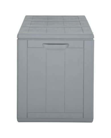 Boîte de rangement de jardin 270 L Gris PP Rotin