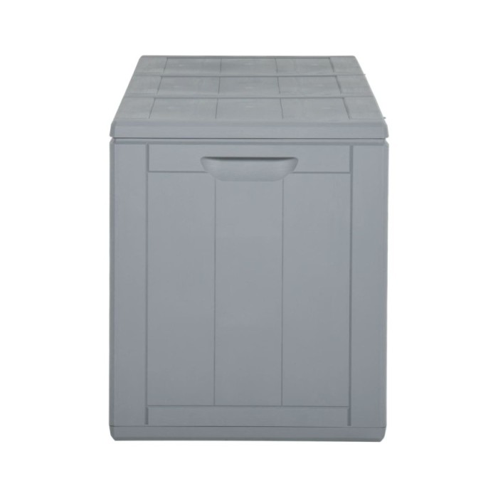 Boîte de rangement de jardin 270 L Gris PP Rotin