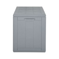 Boîte de rangement de jardin 270 L Gris PP Rotin