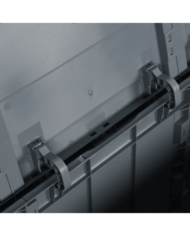 Boîte de rangement de jardin 270 L Gris PP Rotin