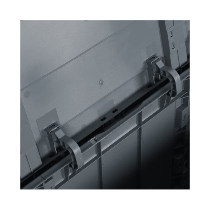 Boîte de rangement de jardin 270 L Gris PP Rotin