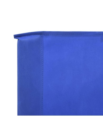 Paravent 3 panneaux Tissu 400 x 80 cm Bleu azuré