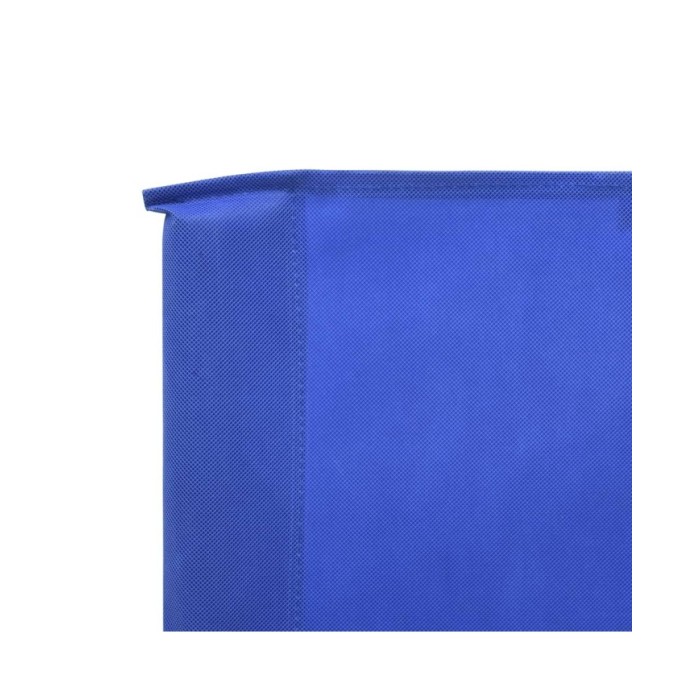 Paravent 3 panneaux Tissu 400 x 80 cm Bleu azuré