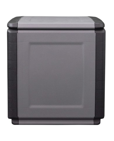 Boîte de rangement de jardin 54x53x57 cm 130 L Gris foncé noir