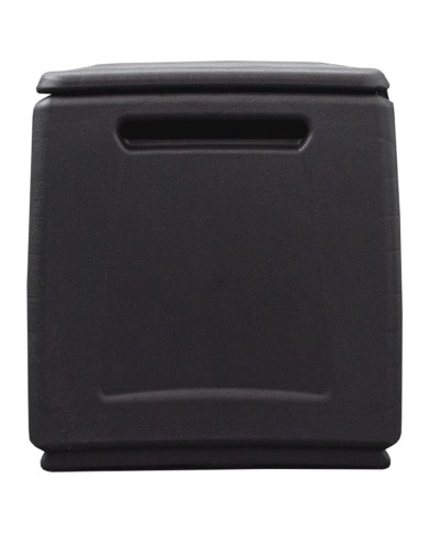 Boîte de rangement de jardin 54x53x57 cm 130 L Gris foncé noir