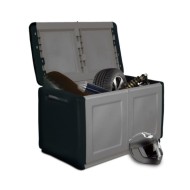 Boîte de rangement de jardin 96x53x57 cm 230 L Gris foncé noir