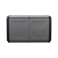 Boîte de rangement de jardin 96x53x57 cm 230 L Gris foncé noir