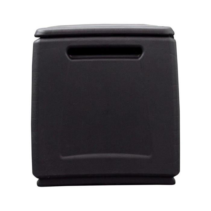 Boîte de rangement de jardin 96x53x57 cm 230 L Gris foncé noir