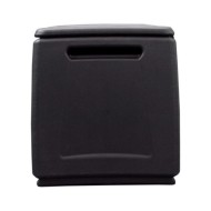 Boîte de rangement de jardin 96x53x57 cm 230 L Gris foncé noir