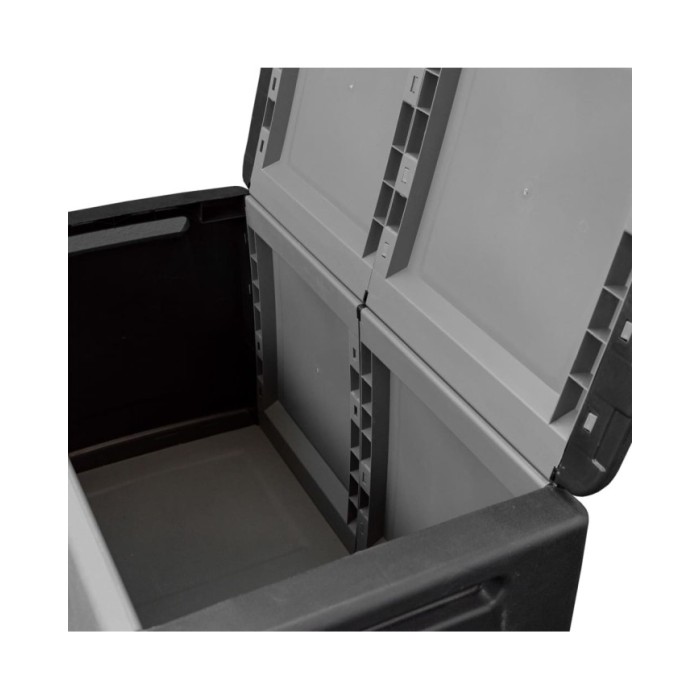 Boîte de rangement de jardin 96x53x57 cm 230 L Gris foncé noir