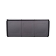 Boîte de rangement de jardin 138x53x57 cm 330 L Gris foncé noir