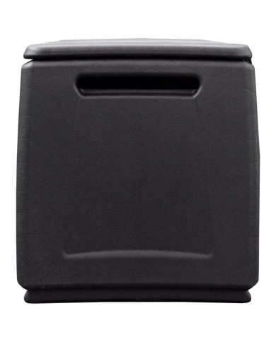 Boîte de rangement de jardin 138x53x57 cm 330 L Gris foncé noir