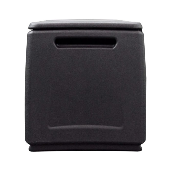 Boîte de rangement de jardin 138x53x57 cm 330 L Gris foncé noir
